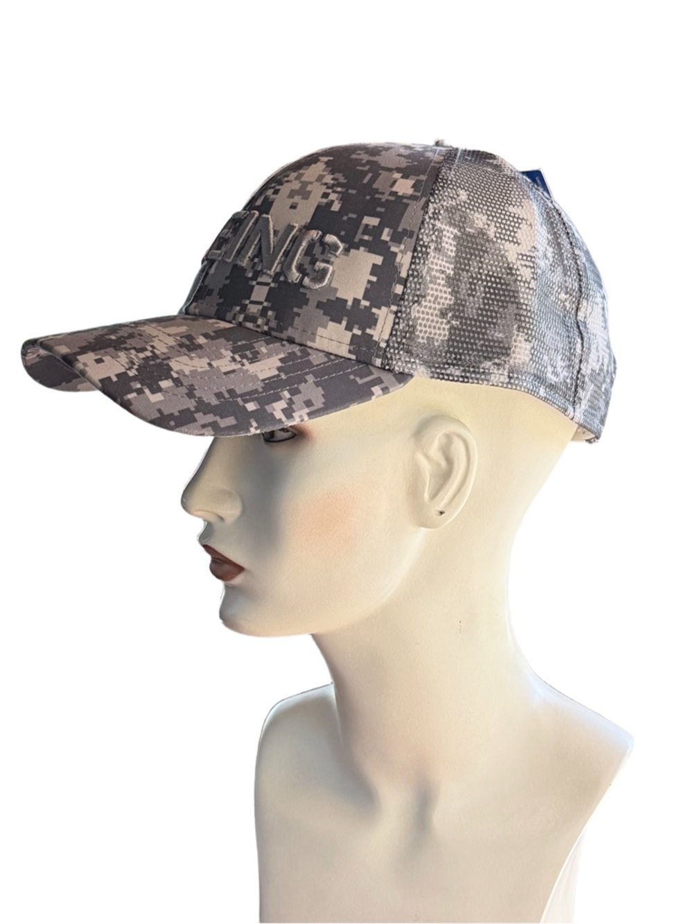 Boeing Gray Digital Camo Baseball Cap Trucker Hat